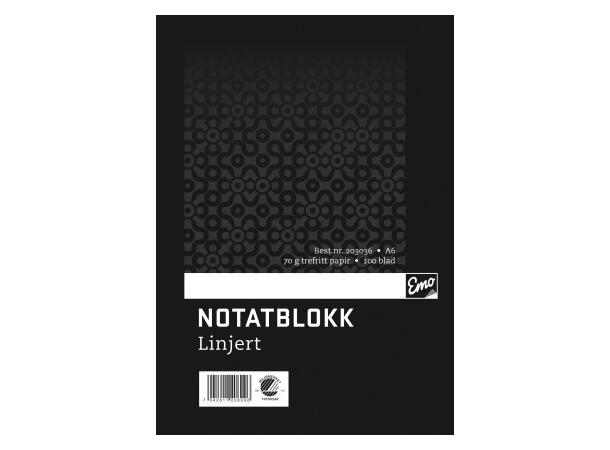 Notatblokk spiral A6 linjert 100Bl 